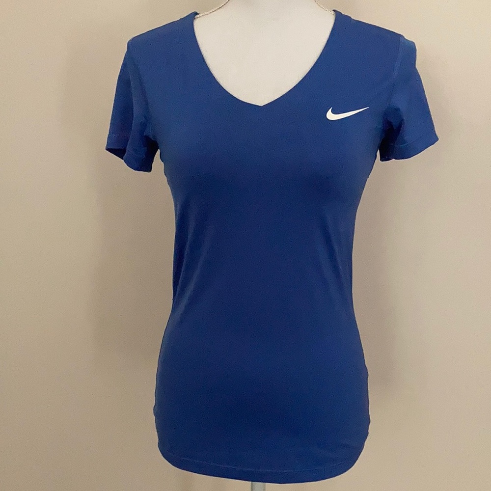NIKE DRI FIT Women’s V-Neck Top - Picture 1 of 4